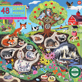 eeBoo - Jumbo puslespil 48 brk - Landet