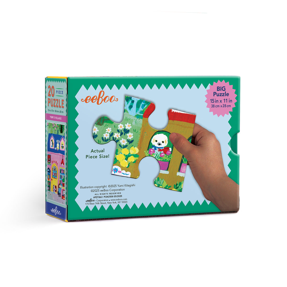 eeBoo - Puslespil 20 brk - Yumi's landsby