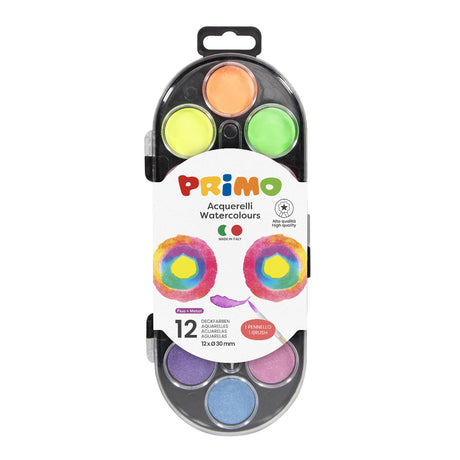 PRIMO - Vandfarve palette 12 farver - M Special