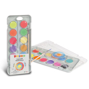 PRIMO - Vandfarve palette - 12 farver M Metallic Neon