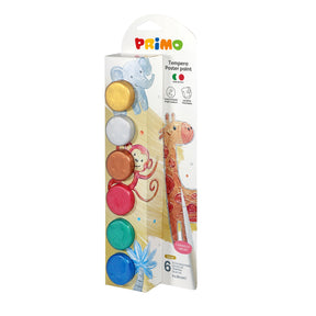 PRIMO - Plakatmaling 6 bøtter 25ml - Metallic