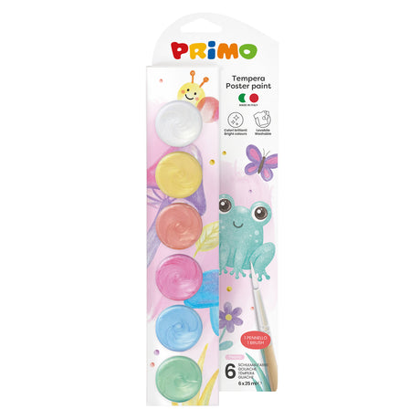 PRIMO - Plakatmaling 6 bøtter 25ml - Perlemor