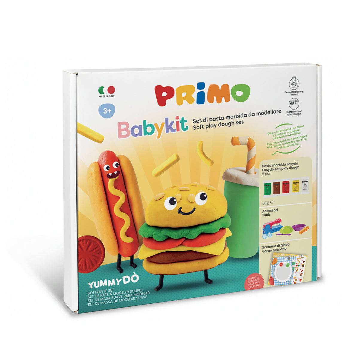 PRIMO - Modellervoks sæt 60g - Hamburger