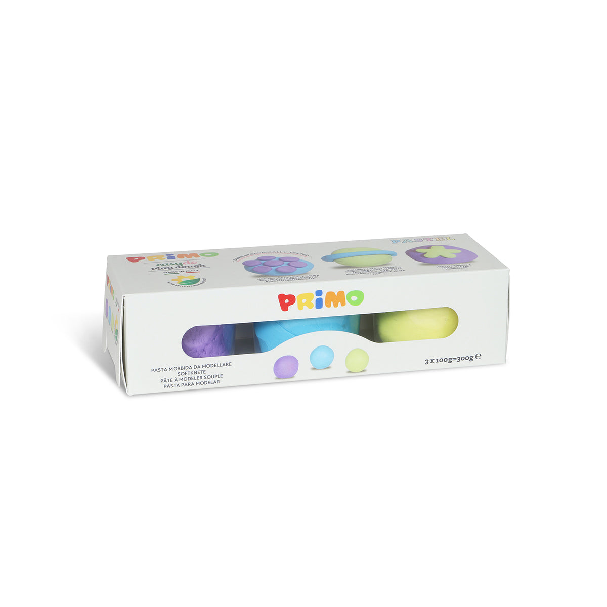 PRIMO - Modellervoks - 3 bøtter 100g - Pastel