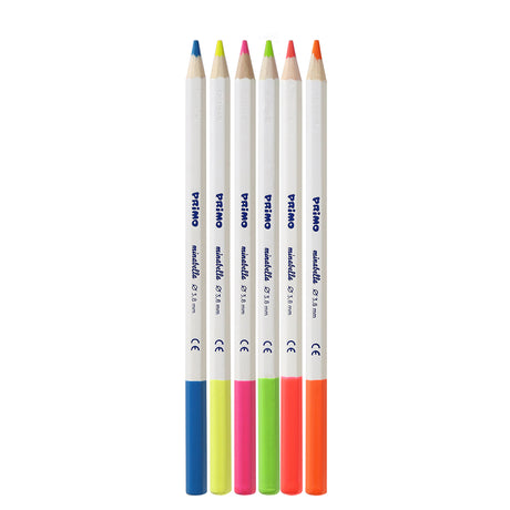 PRIMO - Farveblyanter 6 stk - Minabella - Neon