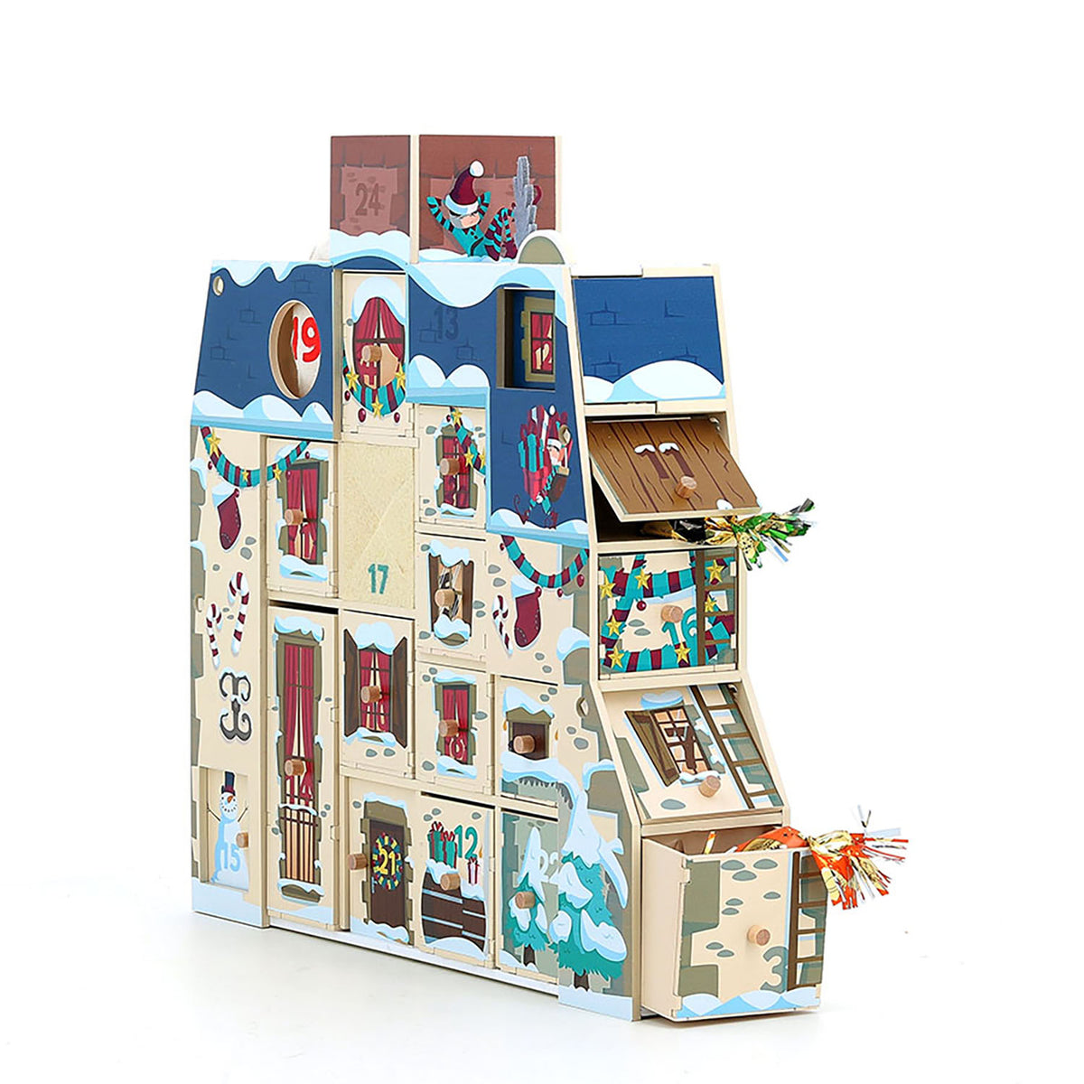 Vilac - Adventskalender - Adventshus med 24 rum