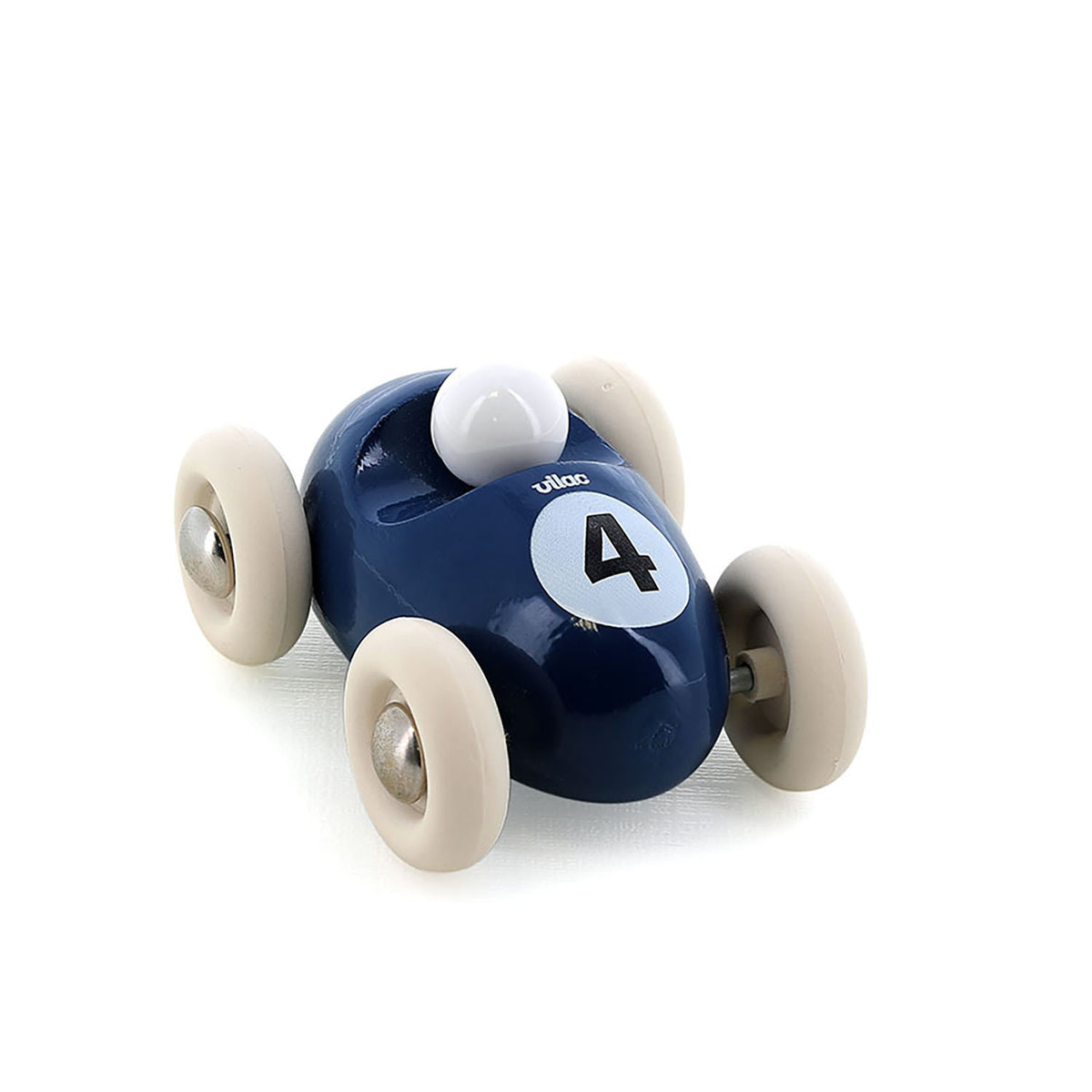 Vilac - Vintage Mini Racerbil nr 4 - Matrosblå