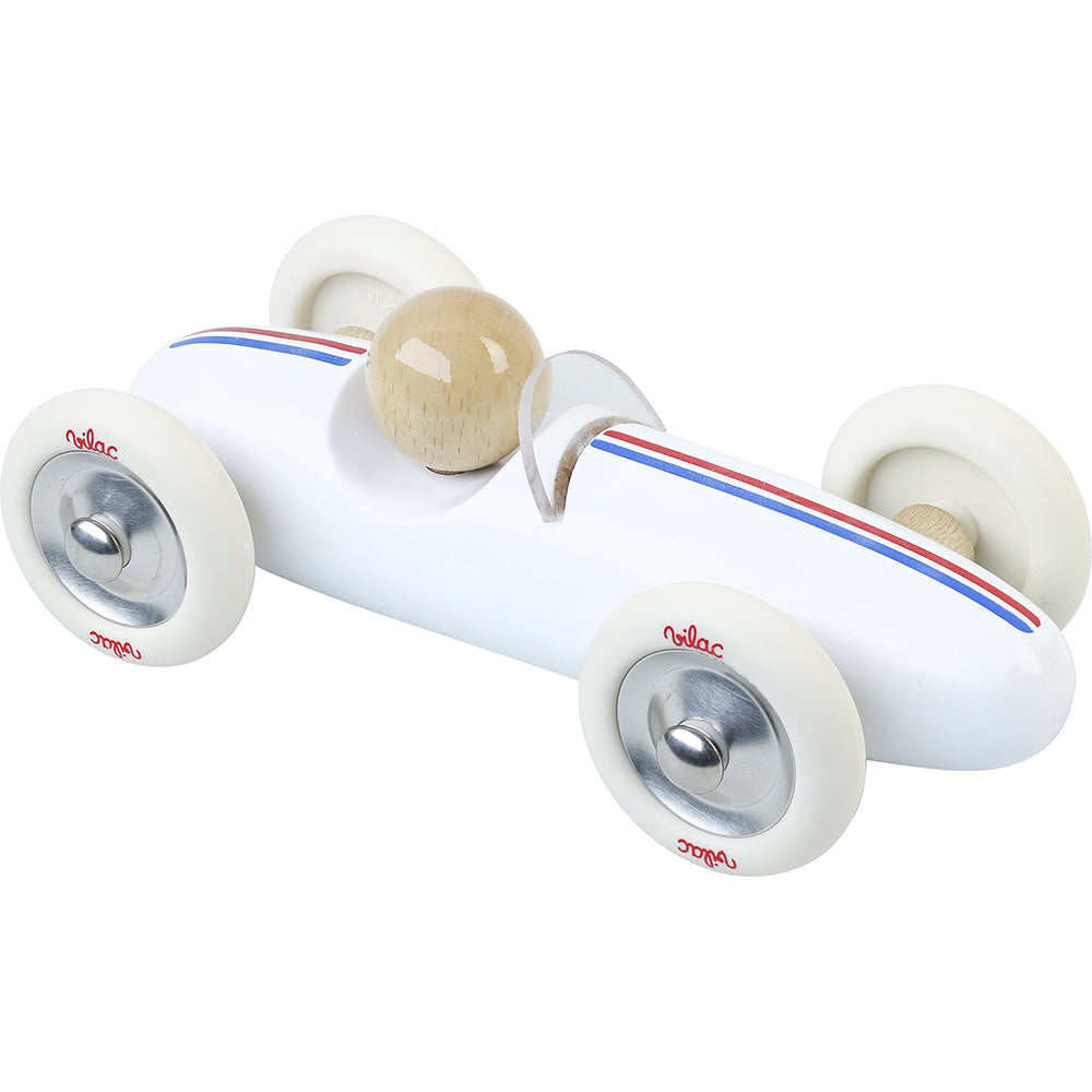 Vilac - Stor Grand prix vintage racerbil - Hvid