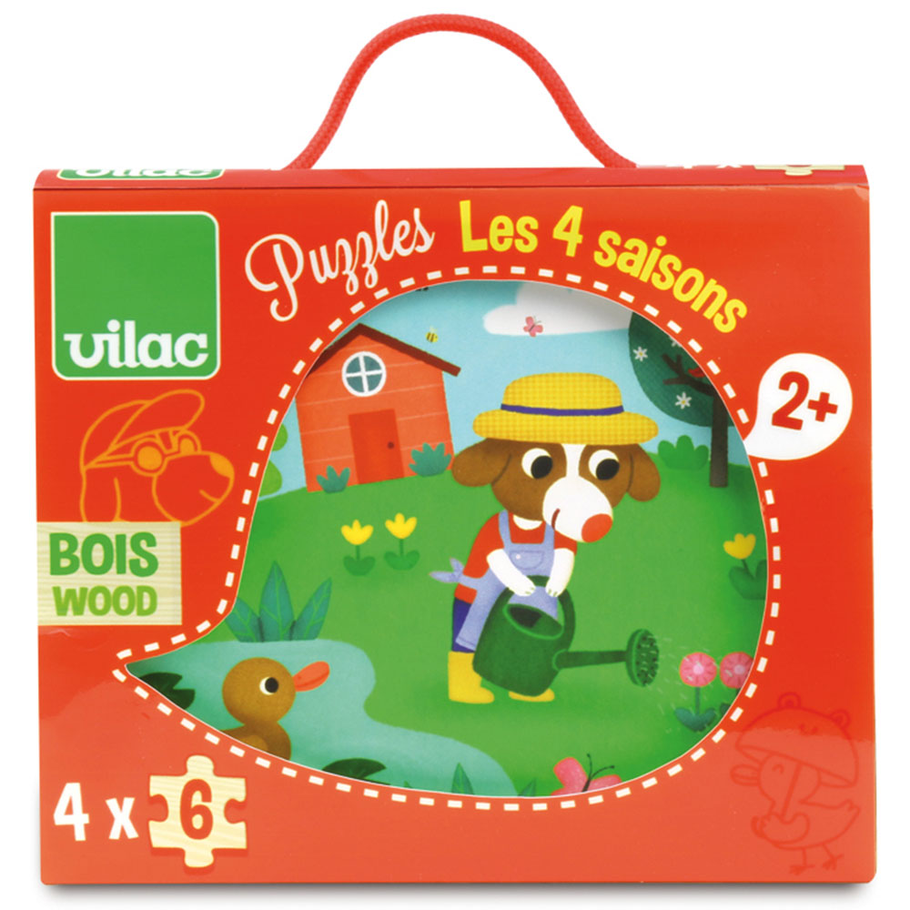 Vilac - Puslespil 4x6 brk - De 4 årstider