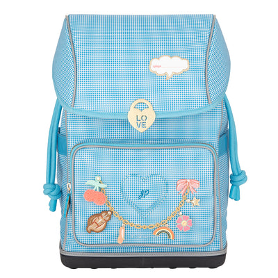Jeune Premier skoletaske Ergomaxx 18L - Vichy Love Blue