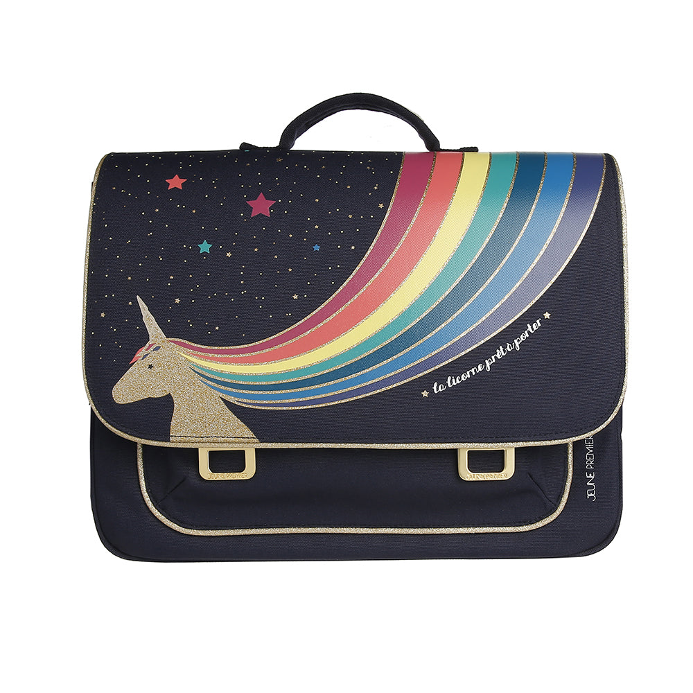 Jeune Premier skoletaske retro 16L - Unicorn Gold